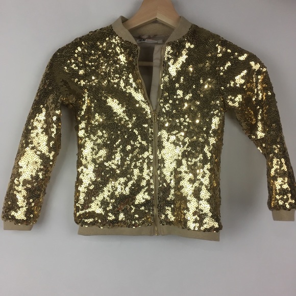 h&m girls sequin jacket